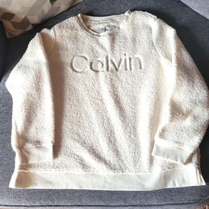 Cozy Fuzzy Calvin Kline Women's Sweatshirt Size XL